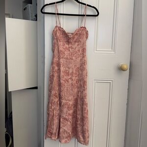 Aritzia Blush Pink Ruffled Dress